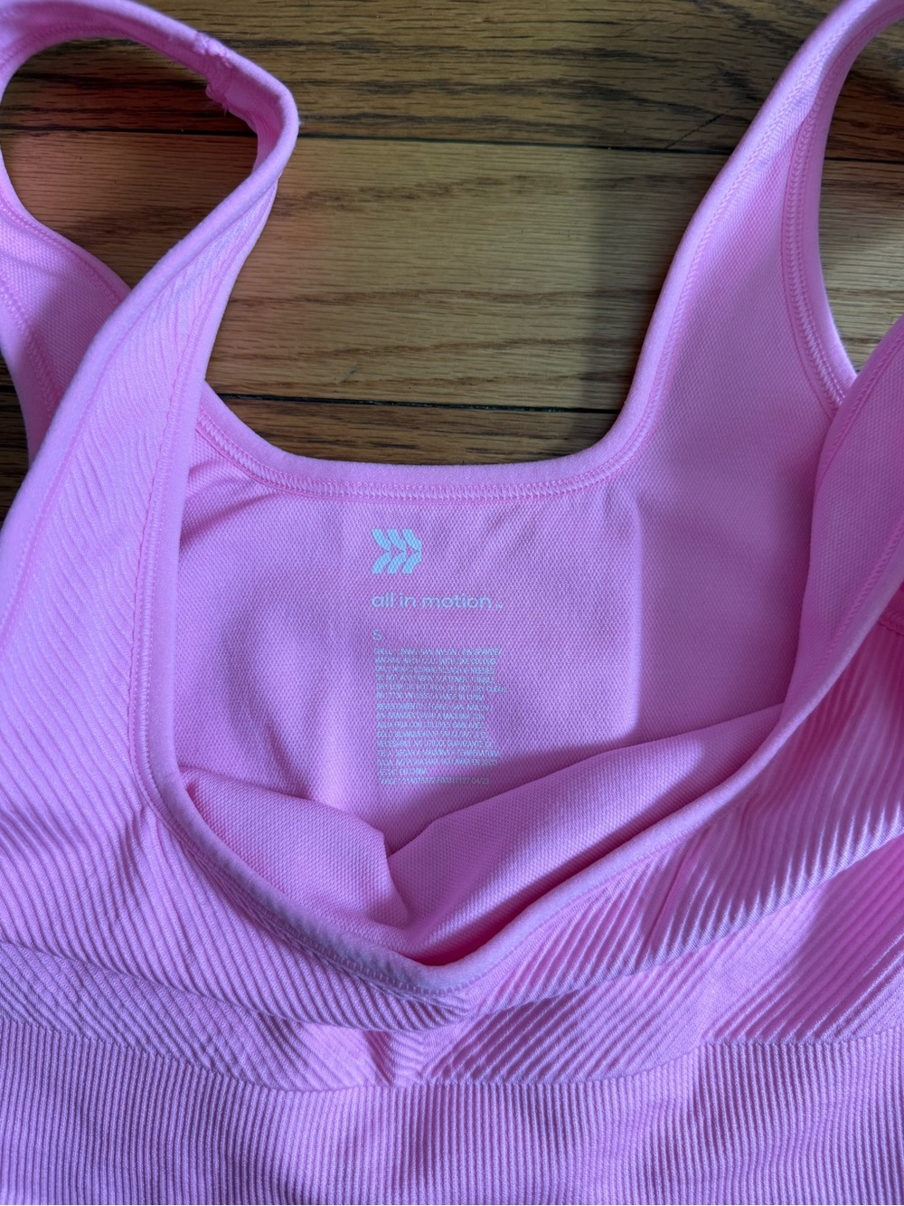 all in motion Aqua Blue and Hot Pink Seamless Crop Tank Top Duo - Picture 5 of 6